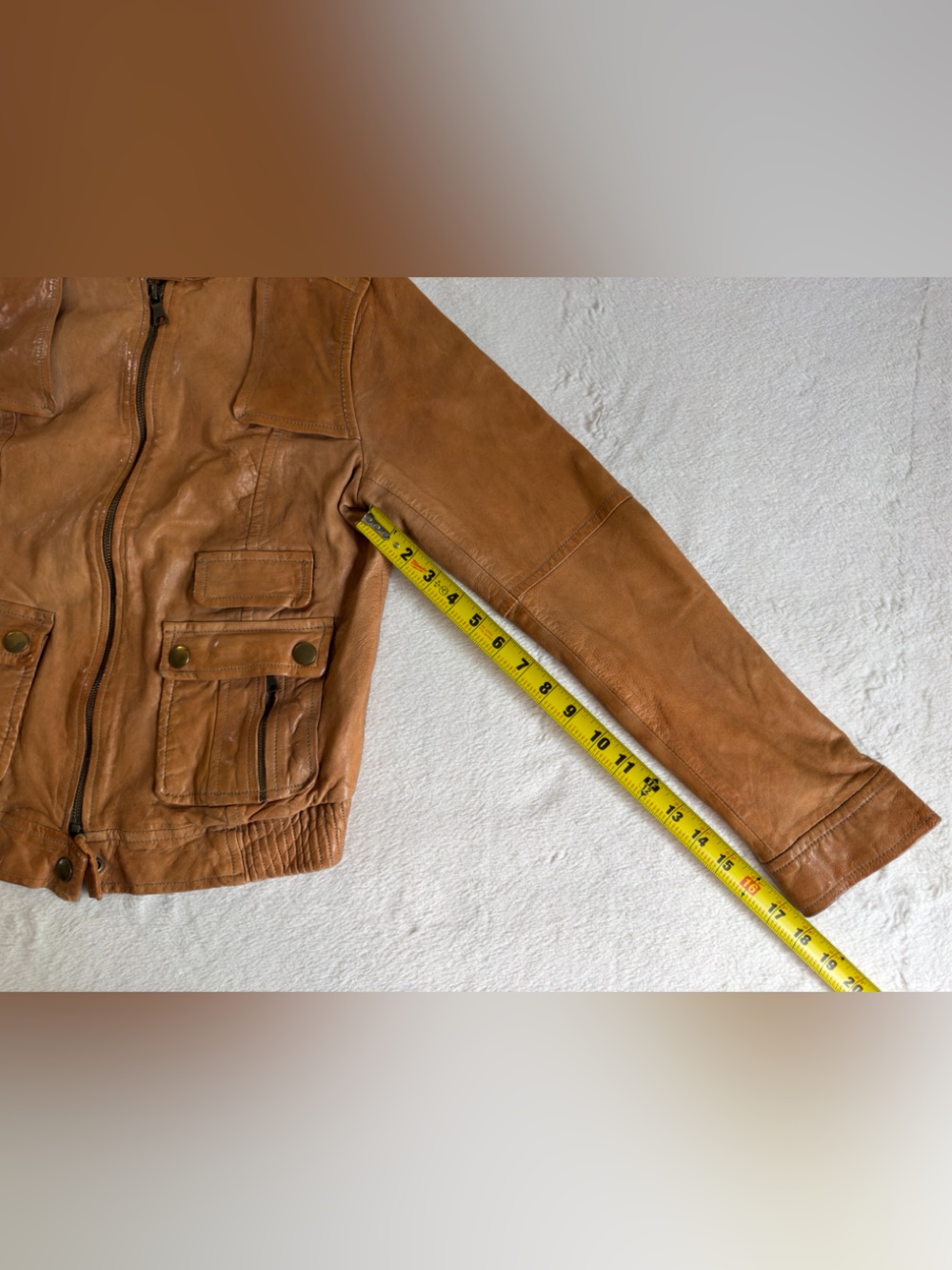 Banana Republic Cognac Leather Jacket - Picture 10 of 16